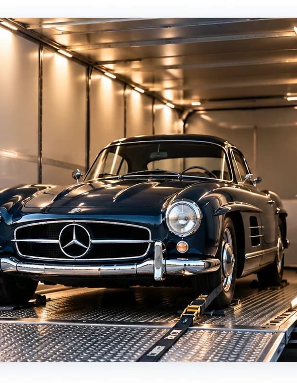 Classic and Luxury Auto Transport equipment illustration
