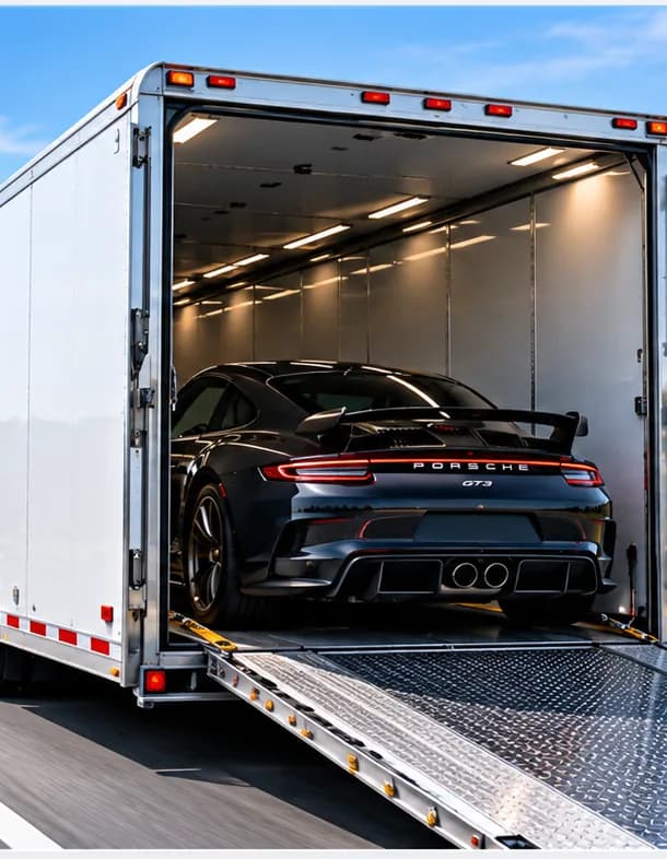 Enclosed auto transport equipment